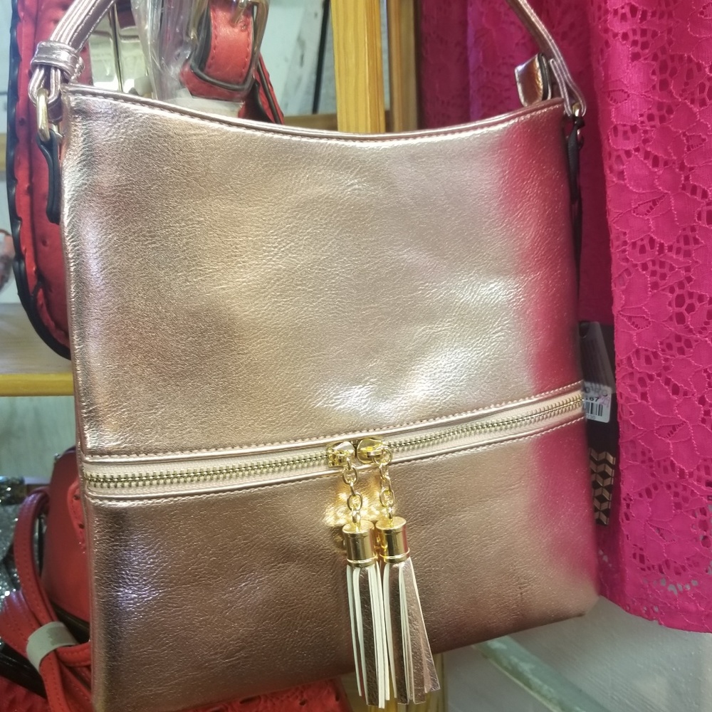 Gold crossbody